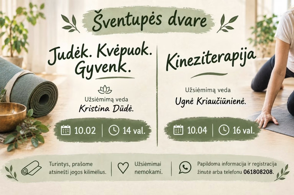 Užsiėmimas „Judėk. Kvėpuok. Gyvenk.“